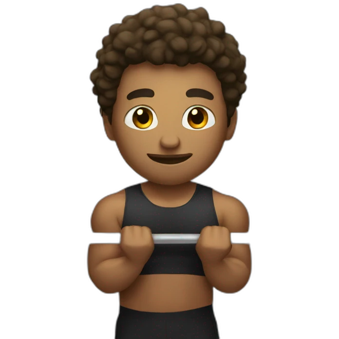 Weightlifter with a barebell emoji