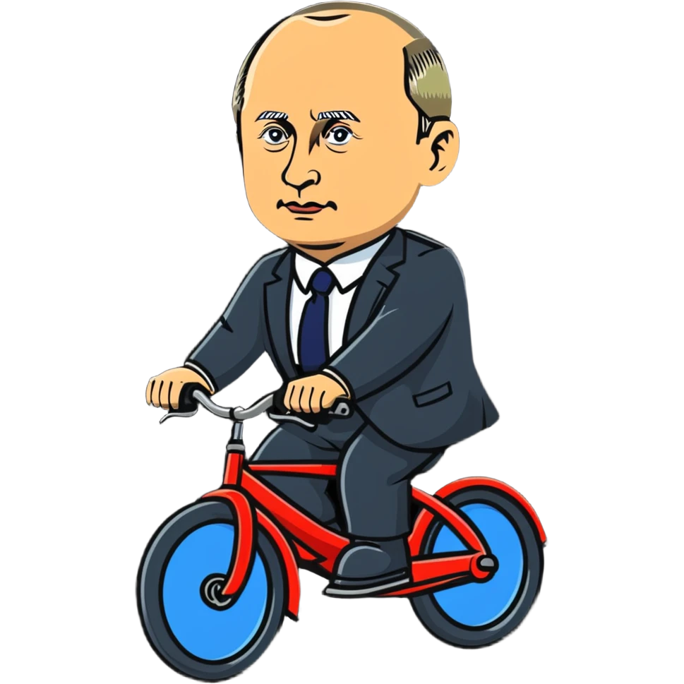 Vladimir Putin riding a bicycle emoji