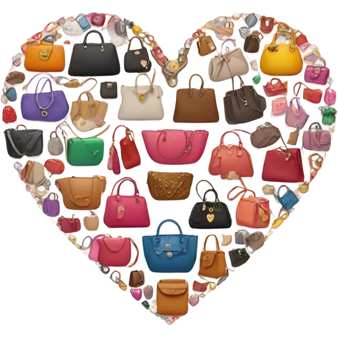 Heart full of  handbags  emoji