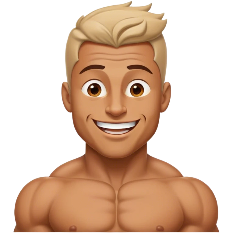 Cinematic Realistic Hercules Portrait, head tilted dramatically with an exaggeratedly amused expression, featuring a bold yet playful demeanor. His rugged, muscular form and finely detailed classical garb are rendered with dynamic lighting and robust textures, conveying a rare moment of lighthearted mirth from a timeless legend. emoji