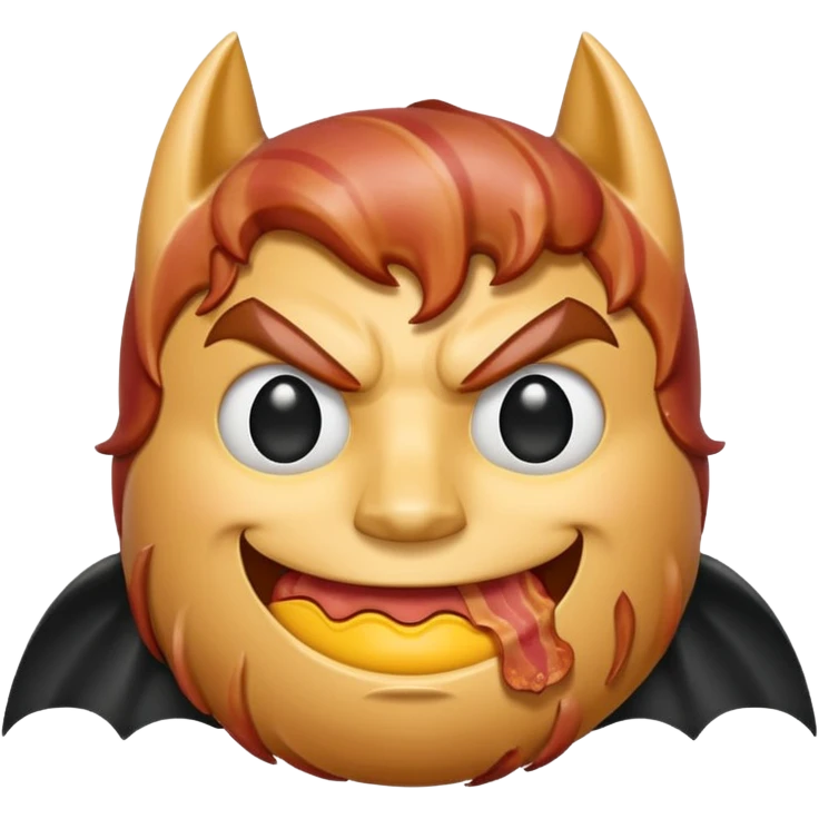 Bacon like a batman emoji emoji