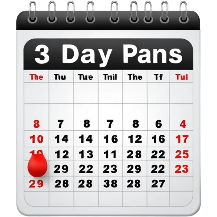 3 x 30 days calendar emoji