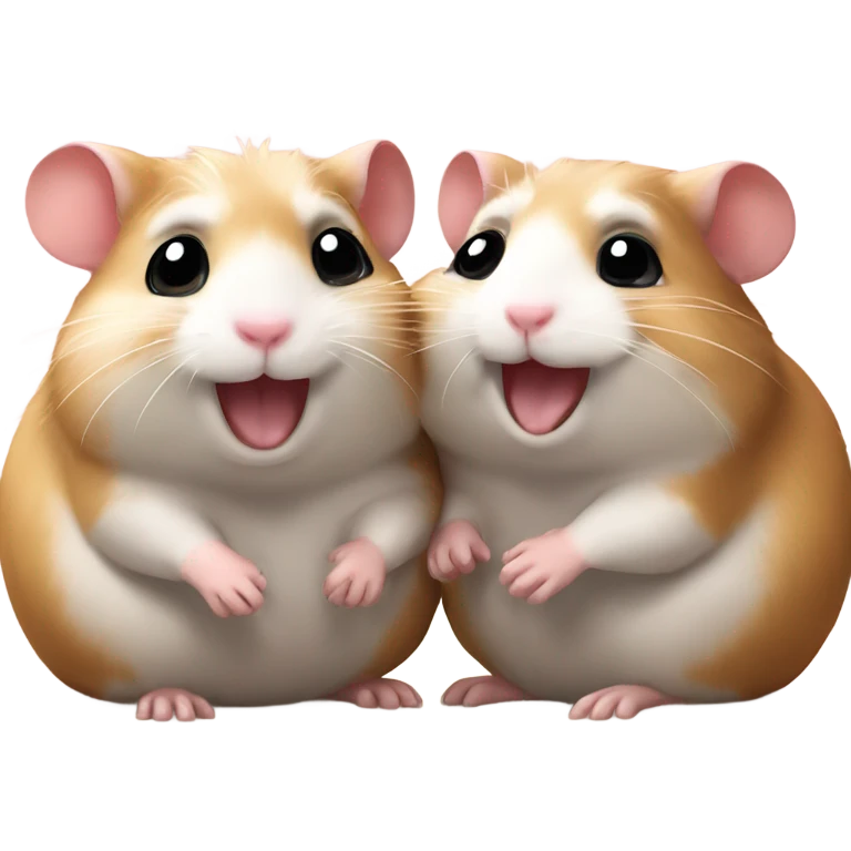 Dois hamsters se abraçando emoji