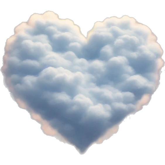 A heart in the clouds emoji
