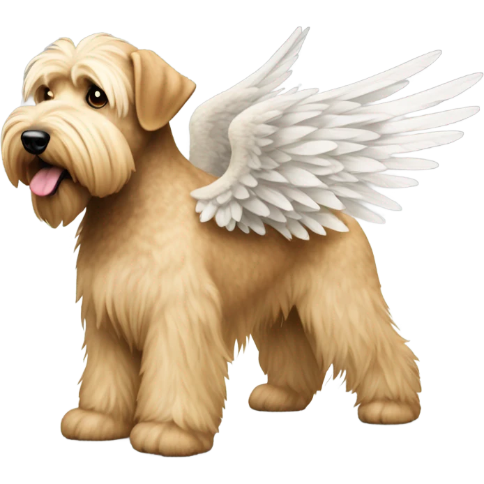 Wheaten terrier with wings emoji