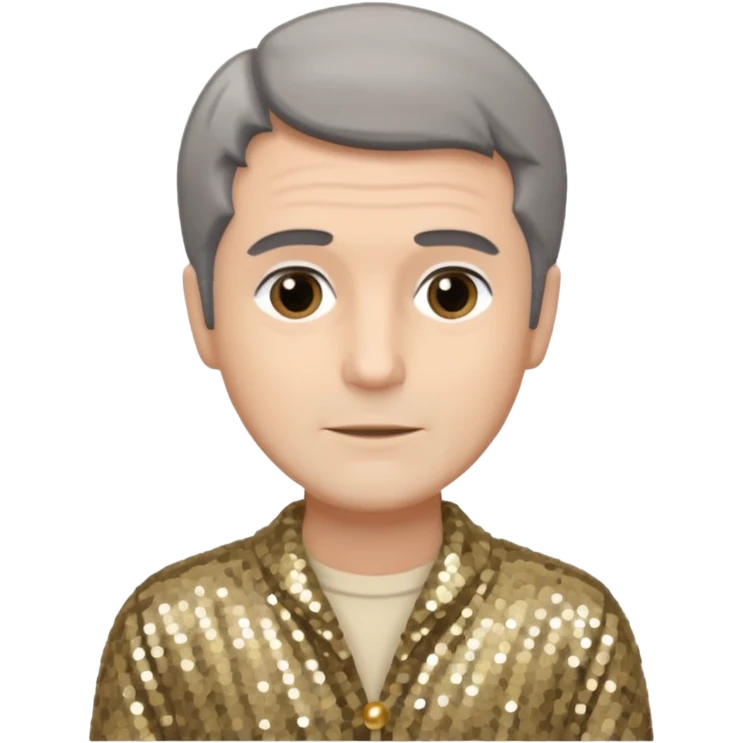Jeremy Slate, Actor (1926-2006) with gray-brown hair, beige sequin outfit emoji