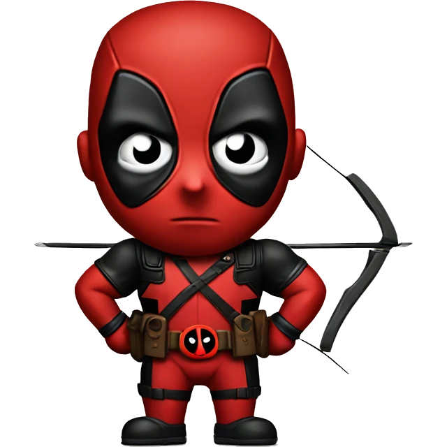Deadpool with a bow emoji
