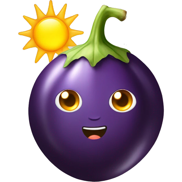 eggplant with sun glesses emoji