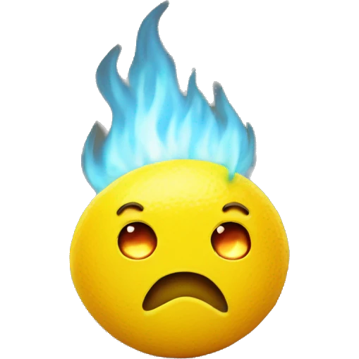 lemon with fire emoji