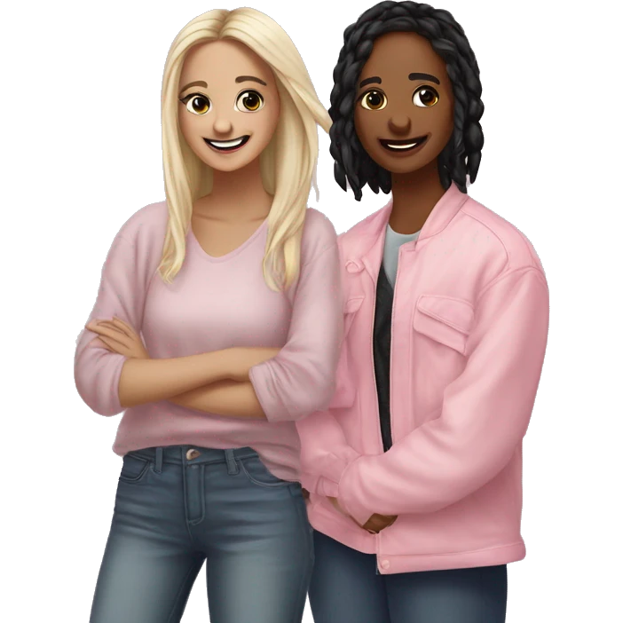 yes. can you please create an emoji art based on these two 🌸✨. Me and my girlfriend associate each with ourselves. me being the later, her being the former. I want it to be a simple blend of our emojis.  emoji