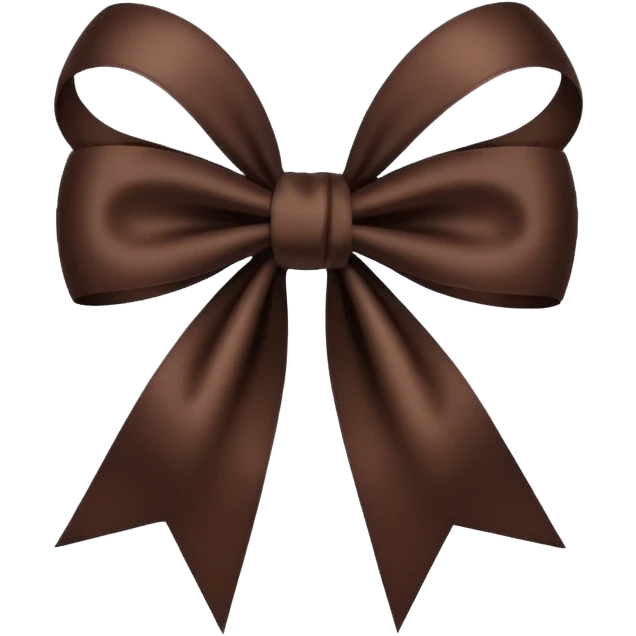 Dark Brown narrow bow emoji