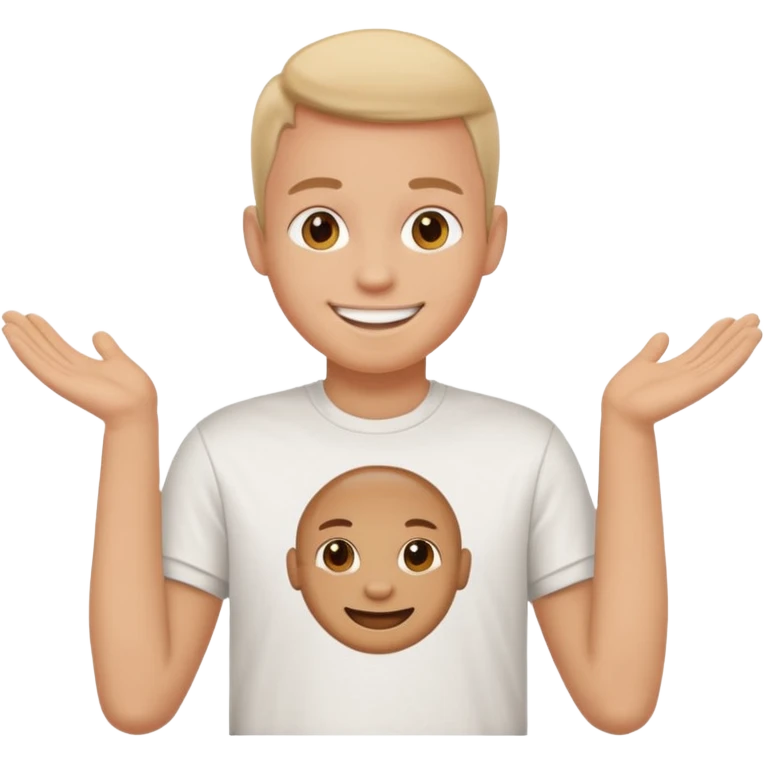 fais moi  un emoji avec un logo sur le tshirt emoji