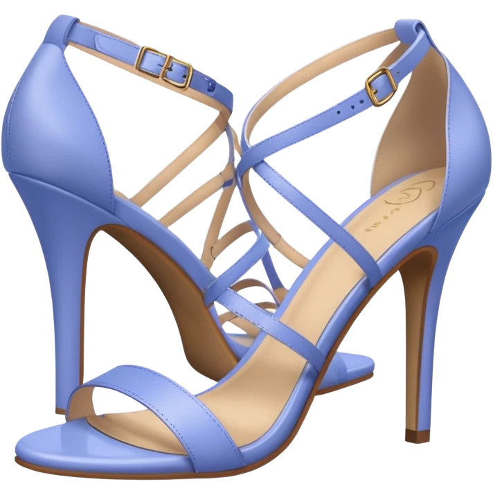 strappy periwinkle heels emoji