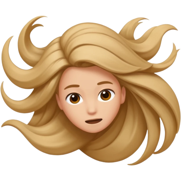 Falling side ways no face emoji