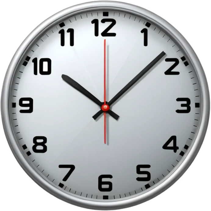 Create a round silver clock now. The time is 17:30 emoji