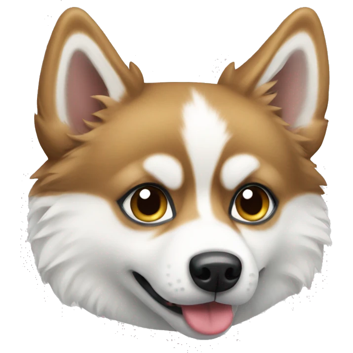 Pomsky dog emoji