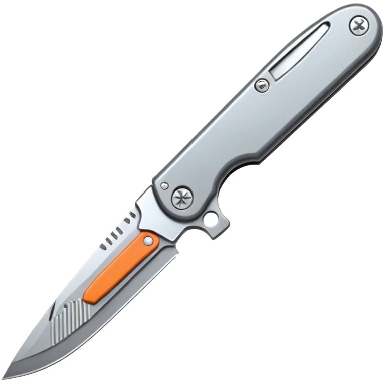 Foldable Pocket Knife gray emoji