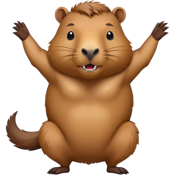 Capybara flexing emoji