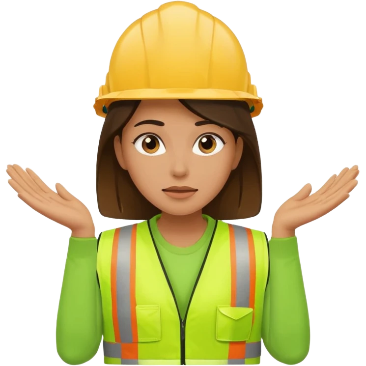 woman in green safety vest face palming emoji