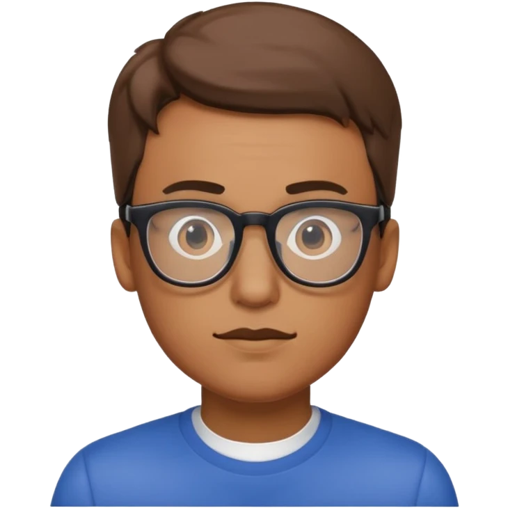 sigma male with nerdy glasses, confident pose emoji