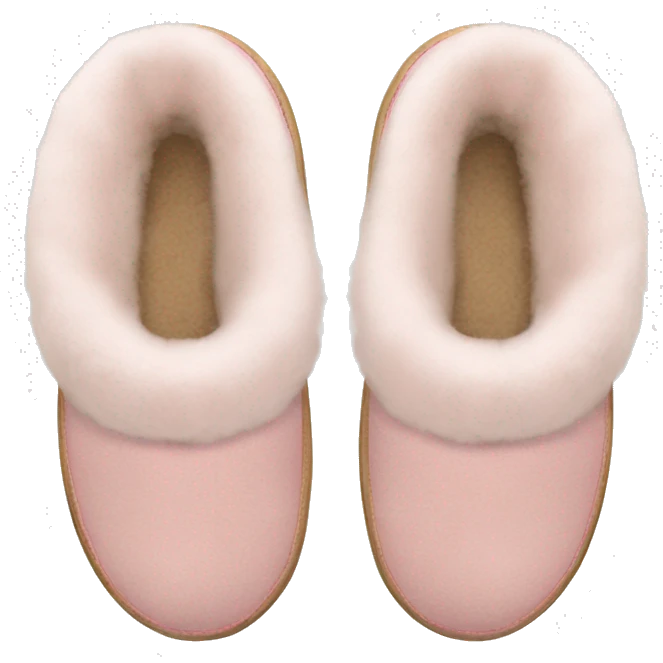 light pink UGG slippers  emoji