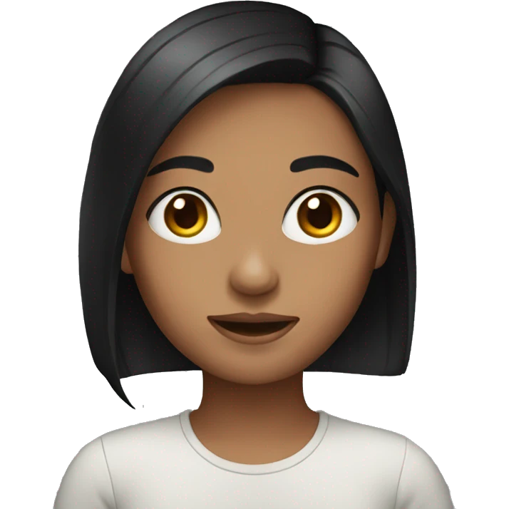 Girl with dark hair emoji