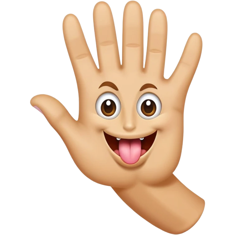 Hang loose hand with wide eyes and tongue sticking out emoji