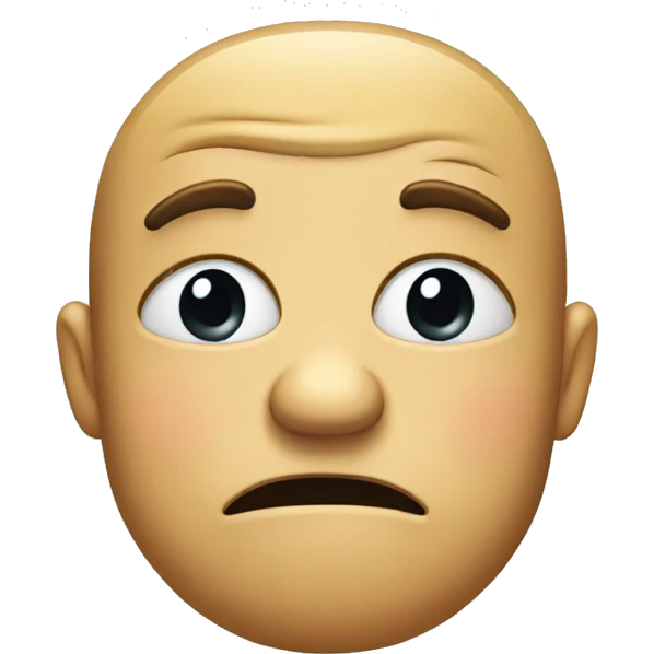 classic emoji frowny face with bottom lip about to cry emoji