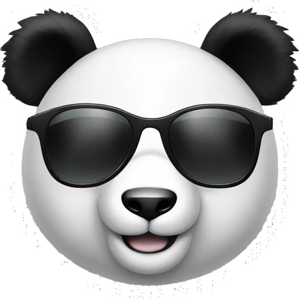 A panda woth sunglasses  emoji