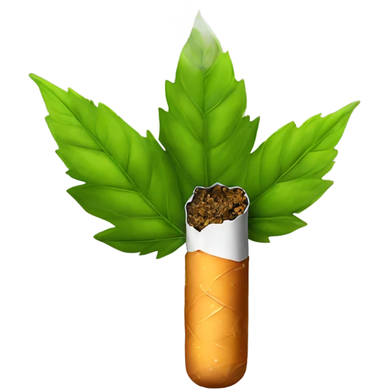 Leafy cigarette emoji
