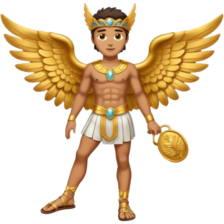 hermes greek god gold wing sandals emoji