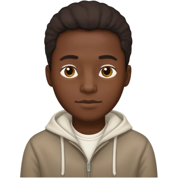 black man with cottan emoji