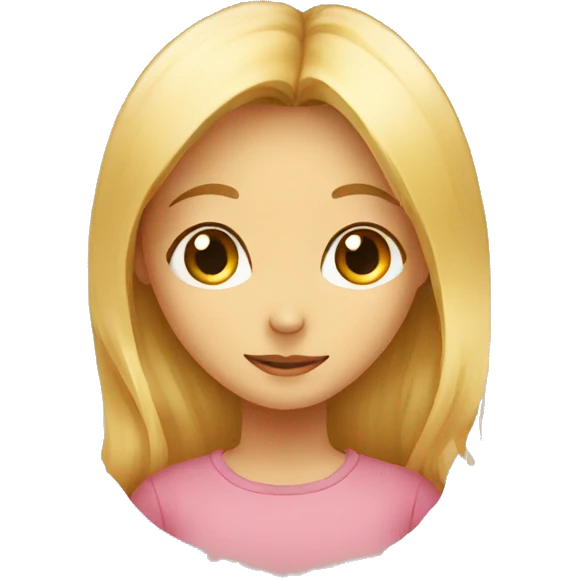 A heart with a shy girl emoji