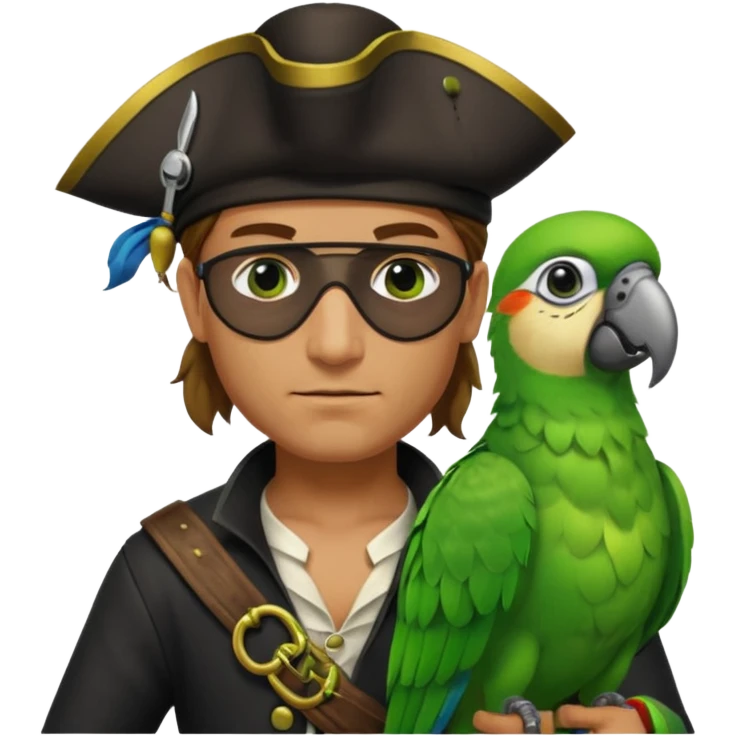 pirate and parrot emoji