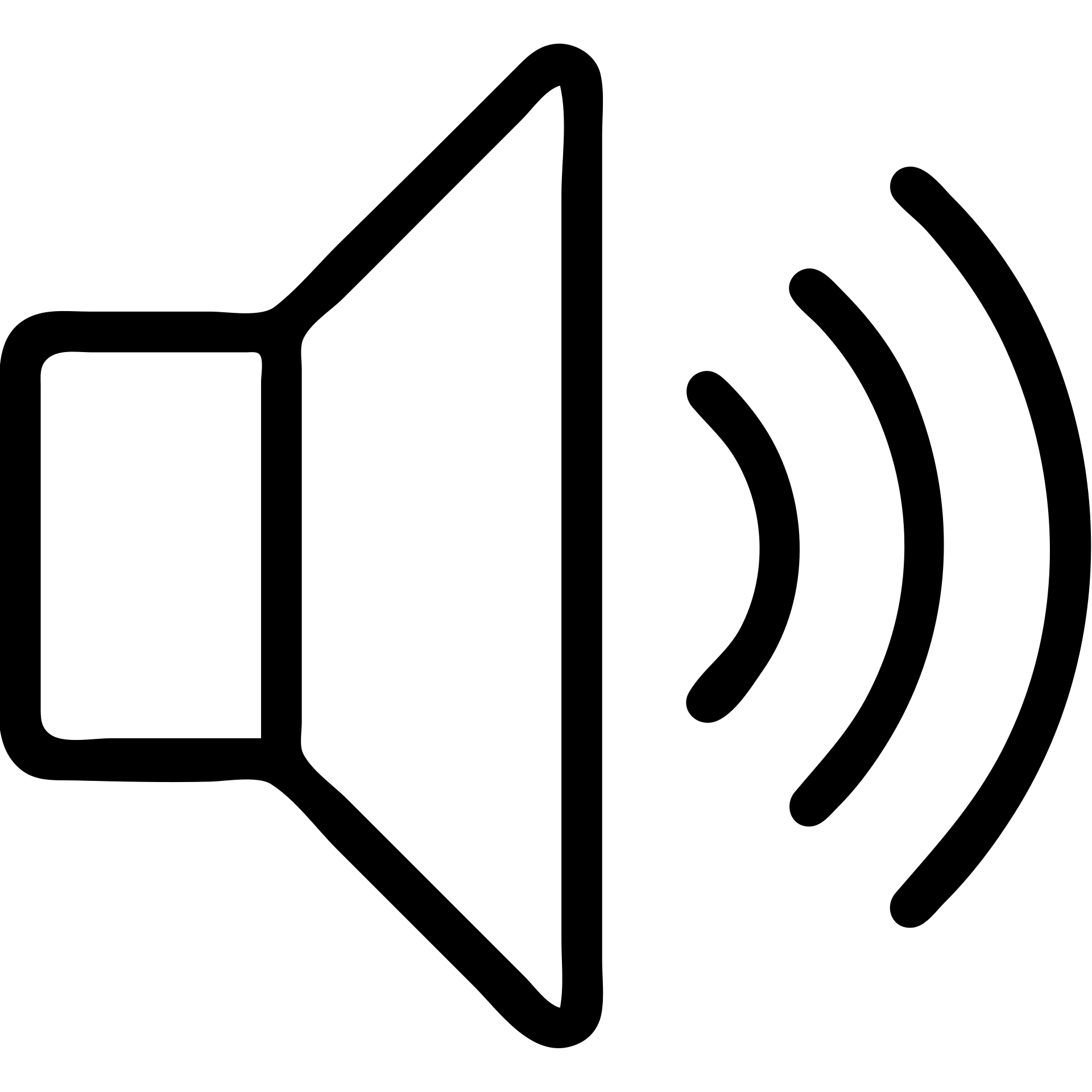 black outlined icon of a speaker emitting sound waves, representing audio emoji