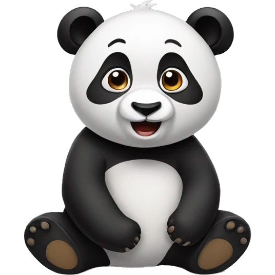 Surprised panda emoji