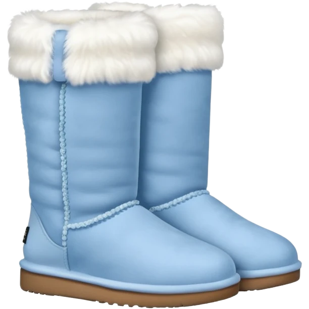 Blue pastel winter Uggs emoji