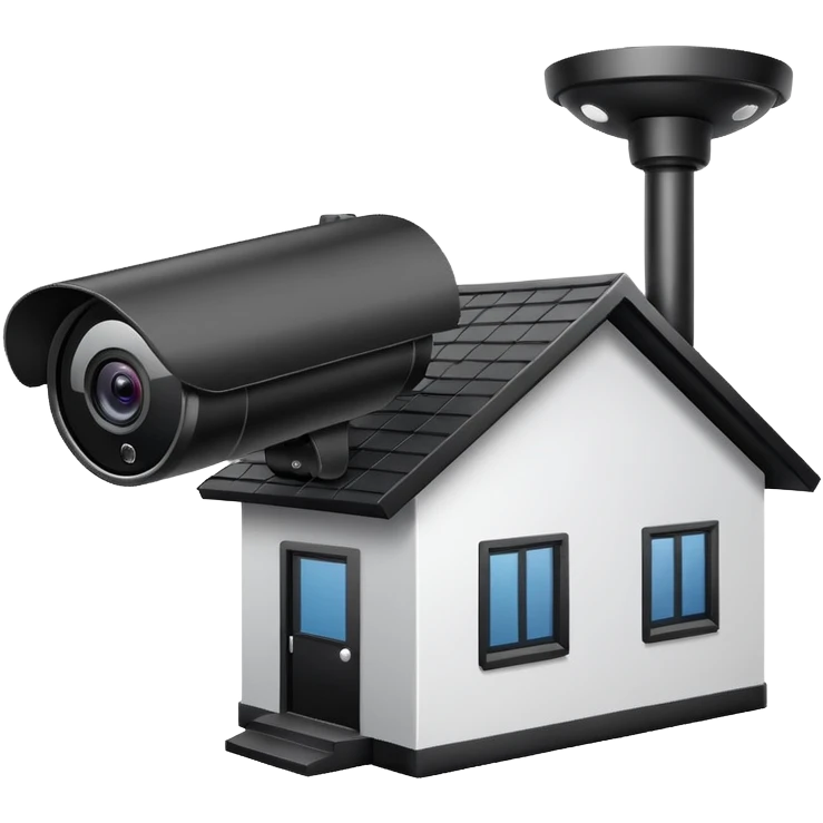 House with security camera emoji