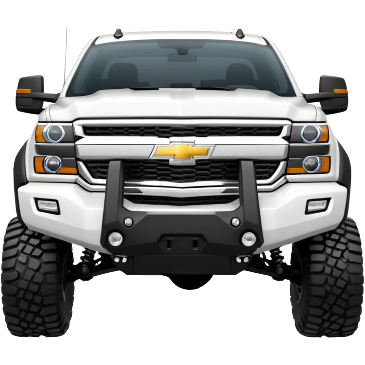 Chevrolet 2500 2022 crew cab. A ferocious truck featuring a vivid white base and black off road front bumper and chrome off road wheels. Emphasize sharp, high-contrast black streaks across the body, creating a look of aggressive, explosive energy. emoji