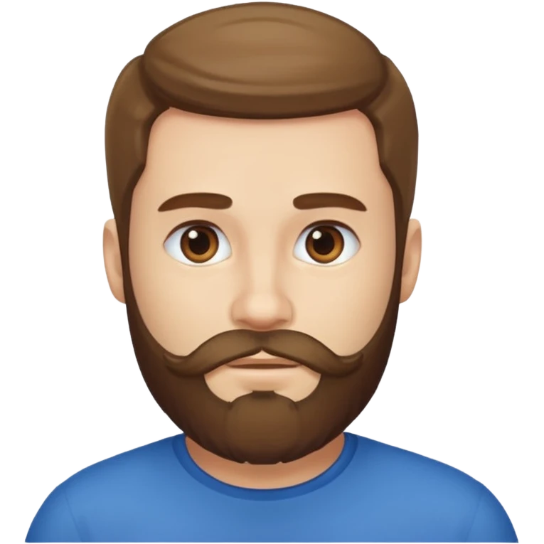Guy with a beard wearing blue  emoji