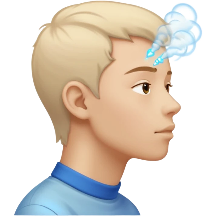 blowing air from this mouth in side angle, the air should be visible  emoji