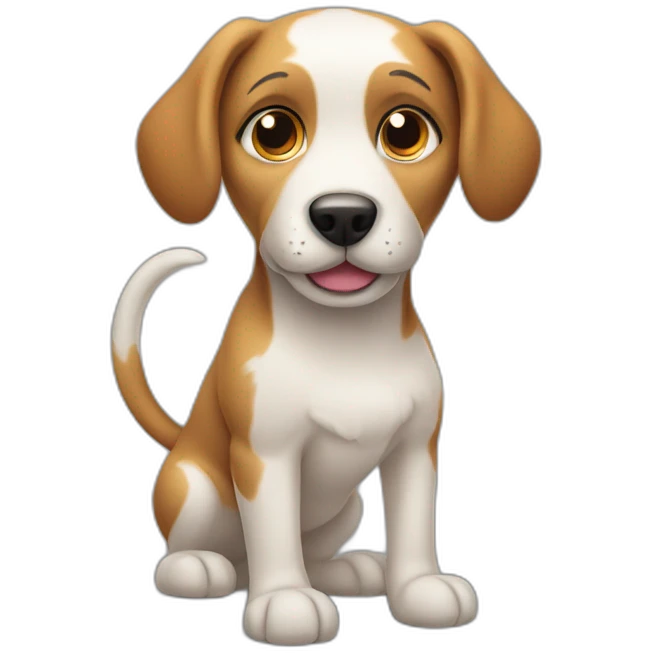 Dog with two tails emoji