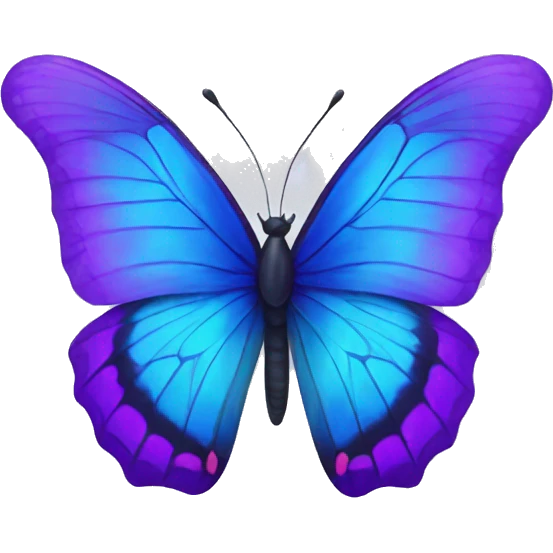 Blue and purple butterfly emoji