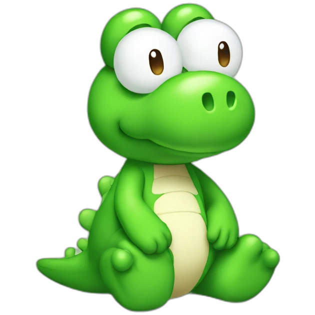 yoshi but depressed emoji