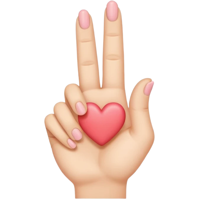 hand korean finger heart emoji emoji