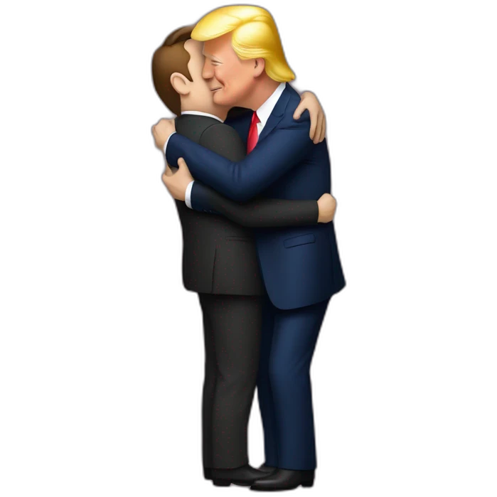 elon musk and donald trump hugging emoji