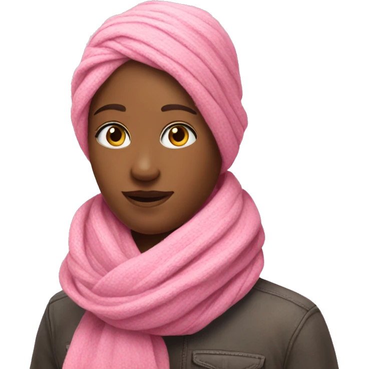 Pink cutesy scarf emoji