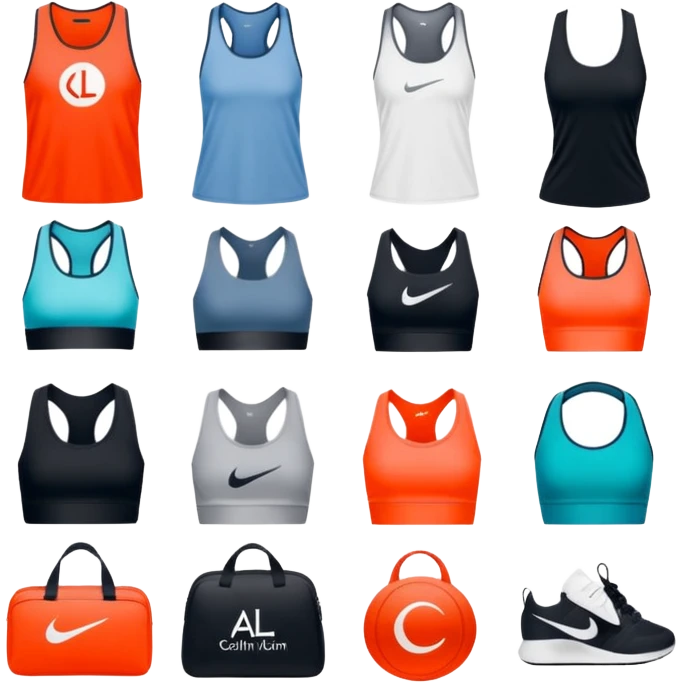 nile, alo, lululemon, calvin klein lables emoji