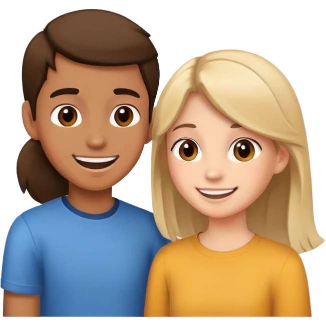girl talking to boy teen emoji