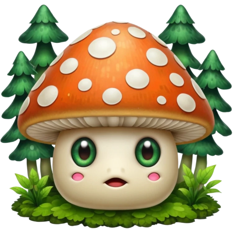 mushrooms with eyes emoji